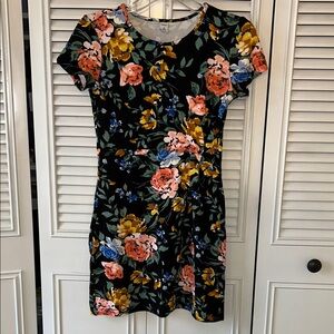 Old Navy Black Floral Mini Dress